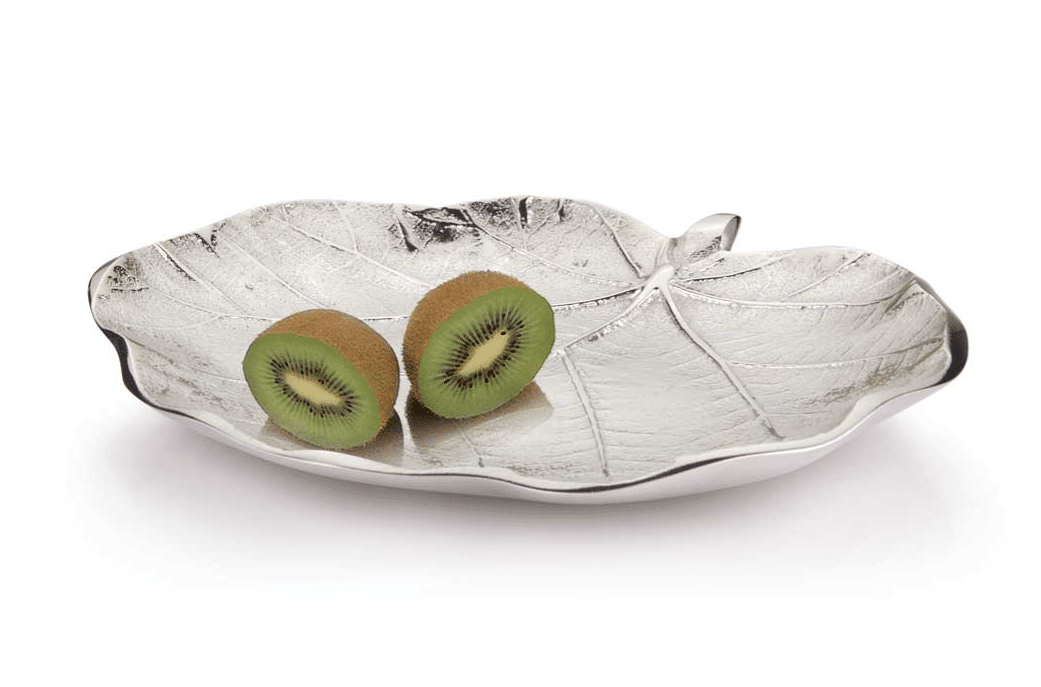 silver leaf dish
