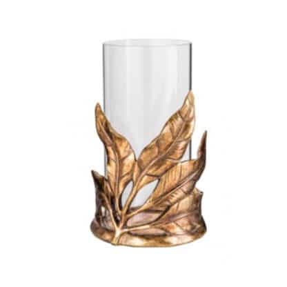 Gold Eden Leaf Lantern Medium