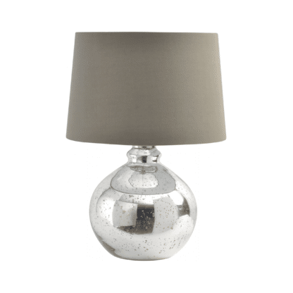 Antique Sphere Glass Lamp with Taupe Shade