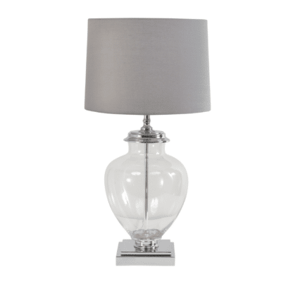 Silver Bubble Glass Table Lamp