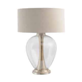 Champagne Gold and Clear Glass Table Lamp