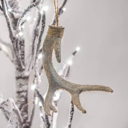 Champagne Glitter Antler Wing Decoration