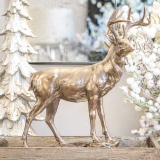 bronze deer sculpture
