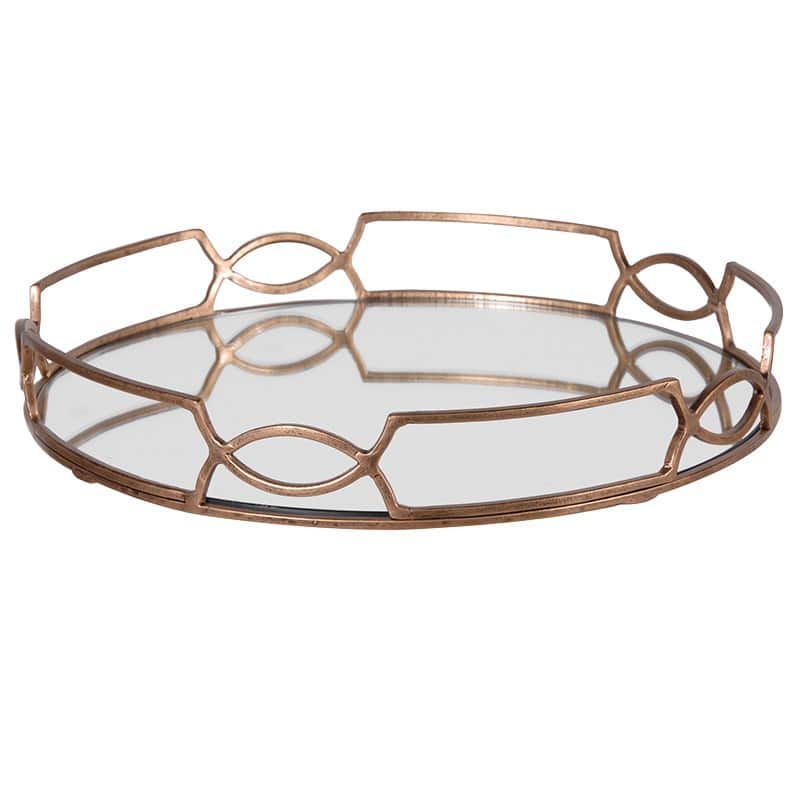 Scroll Mirrored Tray