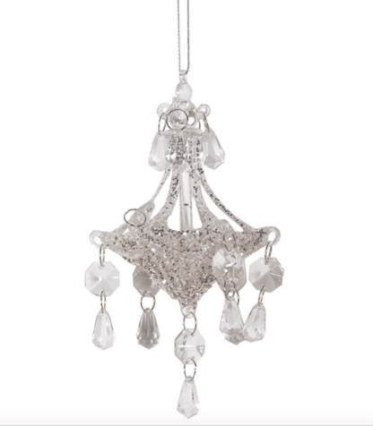 glittery chandelier tree decoration