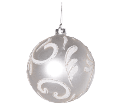 Ivory Swirl Bauble