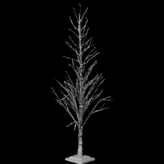 Stylish Brown and White Snow Tree