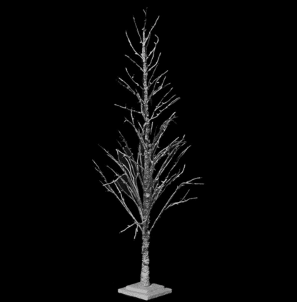 Stylish Brown and White Snow Tree