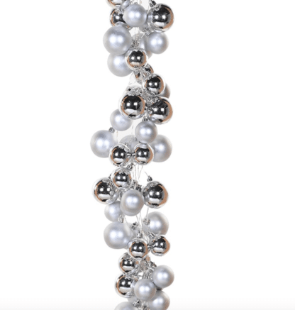 Silver and White Bauble Cascade