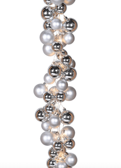 Silver and White Bauble Cascade