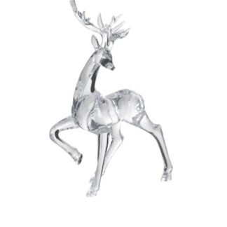Acrylic prancing deer sculpture