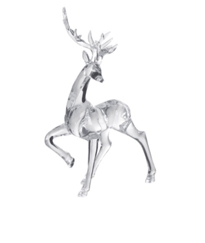 Acrylic prancing deer sculpture