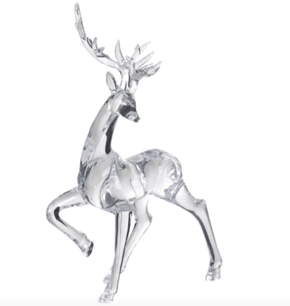 Acrylic prancing deer sculpture