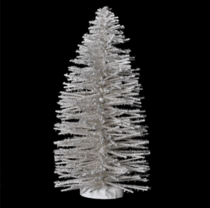 white/ cream glittery tree decoration