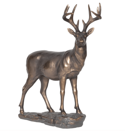 Bronzed Reindeer Statue