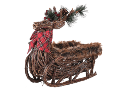 deer rattan sleigh decoration