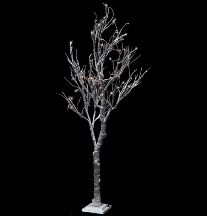 Brown Paper Tree with Snow topped features.