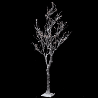Brown Paper Tree with Snow topped features.