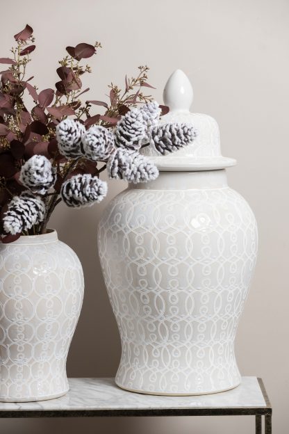 Decorative Swirl Patterned Jar