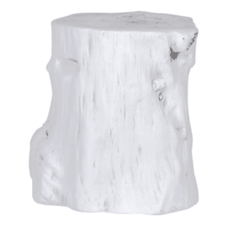 Wood Effect White Stool