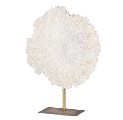 Decorative Faux Coral On A Bronze Stand