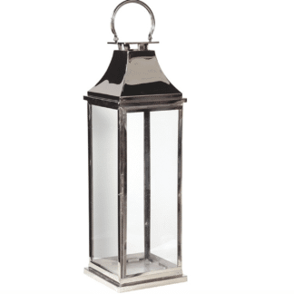 large Linea contemporary Nickel Lantern