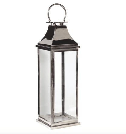 large Linea contemporary Nickel Lantern