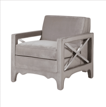 Grey Taupe X-Arm Chair