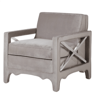 Grey Taupe X-Arm Chair