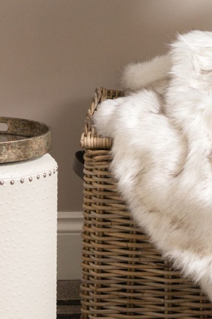 White Faux Fur Throw