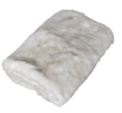 White Faux Fur Throw