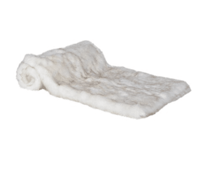 White Faux Fur Throw