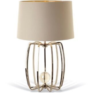 Crystal Ball Nickel Table Lamp