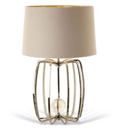 Crystal Ball Nickel Table Lamp