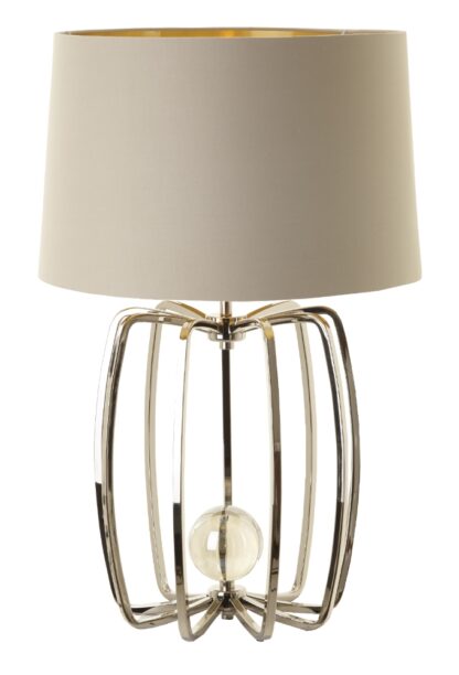 Crystal Ball Nickel Table Lamp