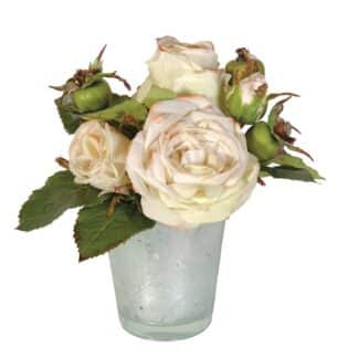 Roses Arrangement in a Small Glass Tumbler