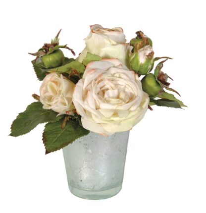 Roses Arrangement in a Small Glass Tumbler
