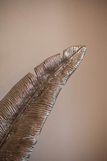 Bronze Feather Sculpture on stand