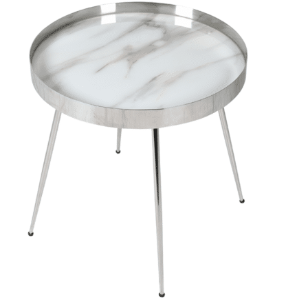 Side table with white marble top