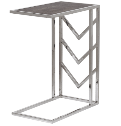 Shagreen silver framed side table