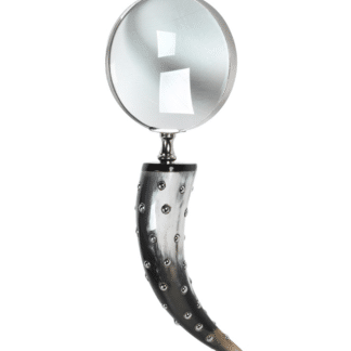 Studded horn magnifying glass