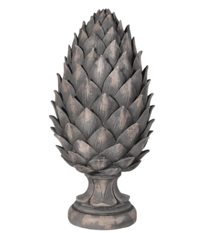 Taupe grey pinecone ornament