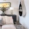 Shagreen silver framed side table