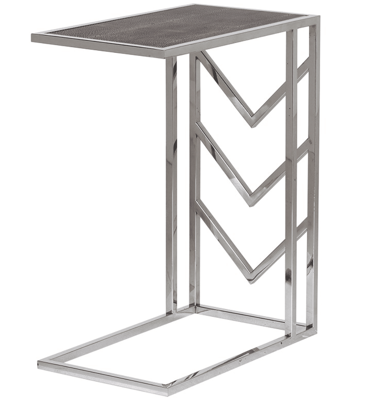 shagreen silver framed side table
