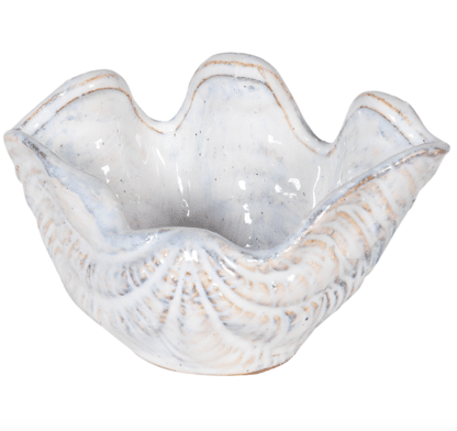 Decorative cream shell bowl