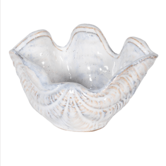 Decorative cream shell bowl