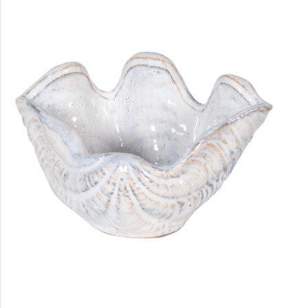 Decorative cream shell bowl