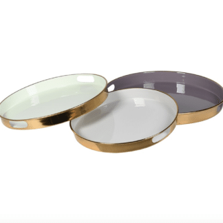 Set of 3 Round pastel Trays