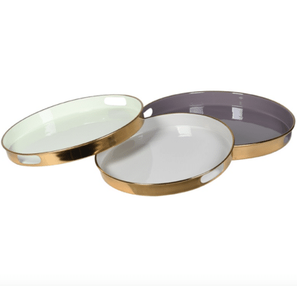 Set of 3 Round pastel Trays