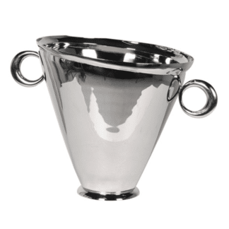 Silver mirrored handled wine cooler